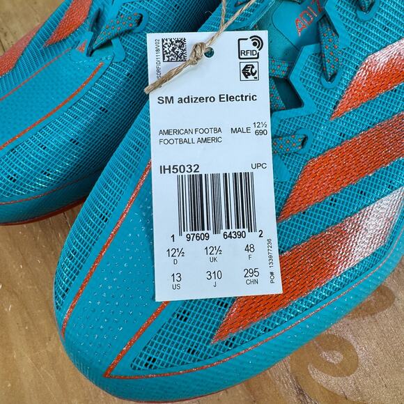 Adidas SM Adizero Electric Men\'s Size 13 Miami Dolphins‎ Team PE Cleats IH5032 main image 7